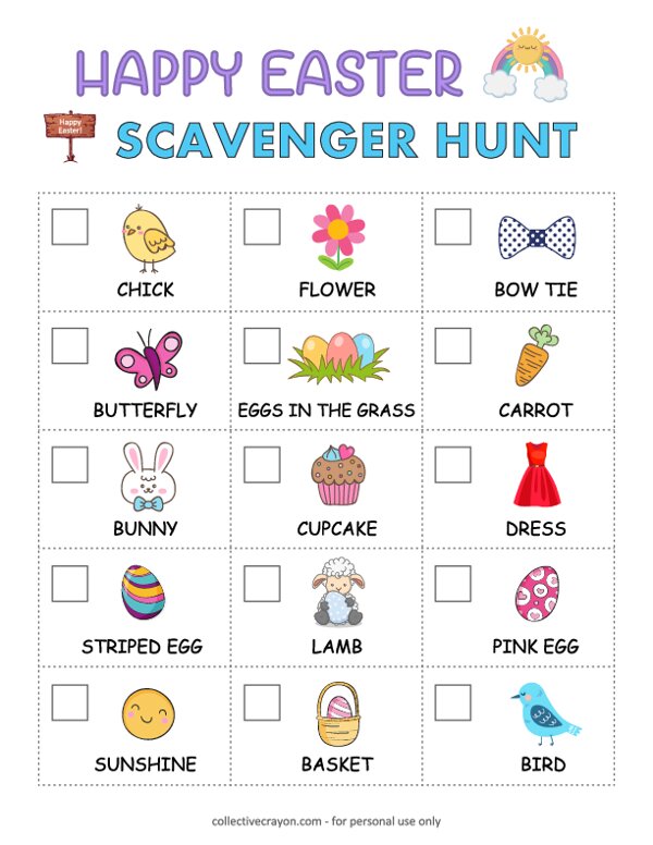 Easter Scavenger Hunt