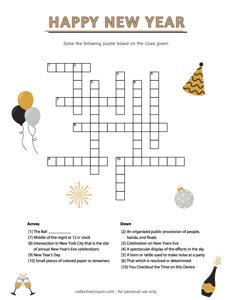 New Year Crossword
