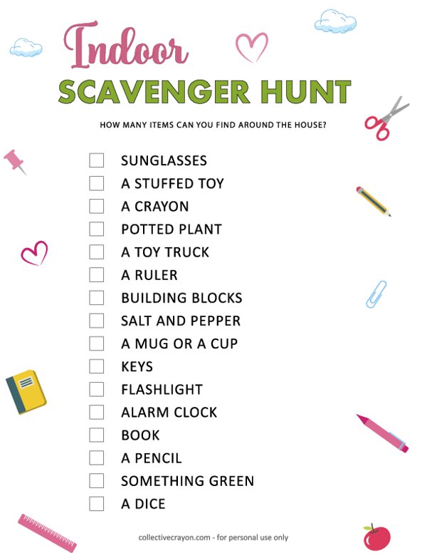 Indoor Scavenger Hunt