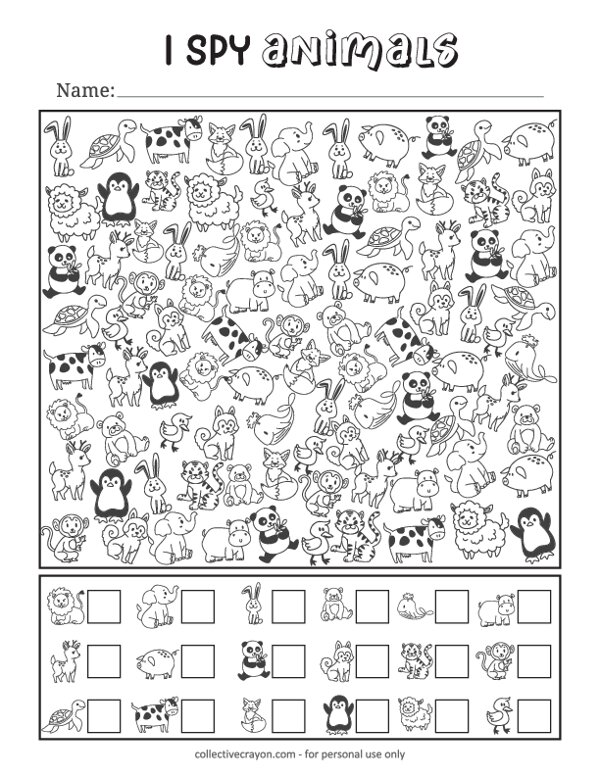 Free I Spy Worksheets Pdf