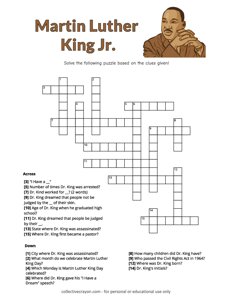 Martin Luther King Jr. Crossword