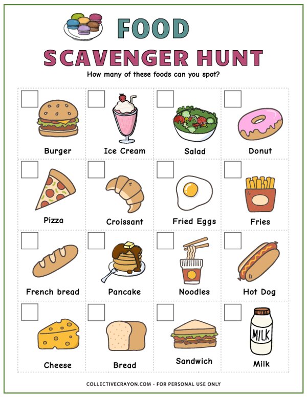 Food Scavenger Hunt