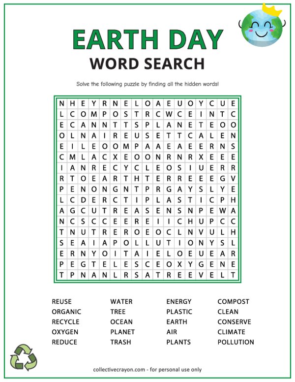 Earth Day Word Search