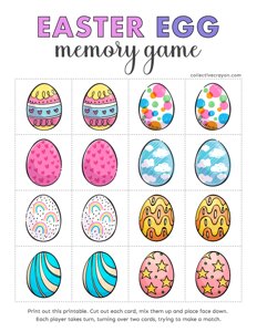 Easter Egg Memory Matching Game