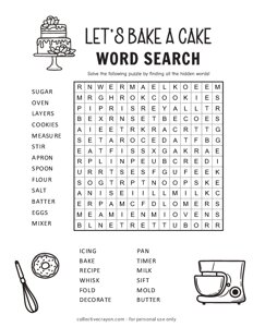 Bake a Cake Word Search