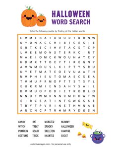 Halloween Word Search