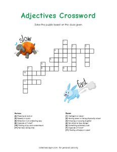 Adjectives Crossword