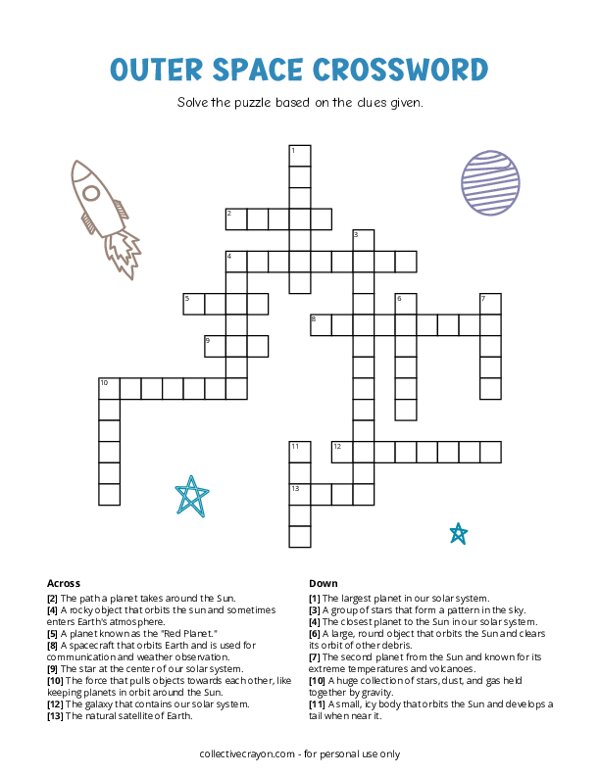 Outer Space Crossword