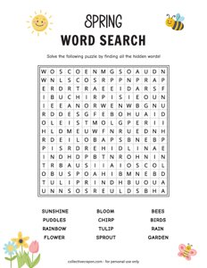 Spring Word Search