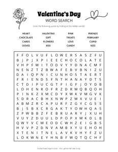 Valentines Day Word Search