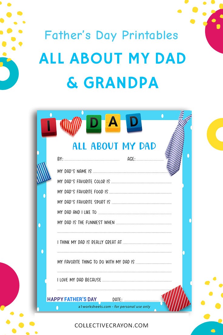 All About My Grandpa Questionnaire Free Printable