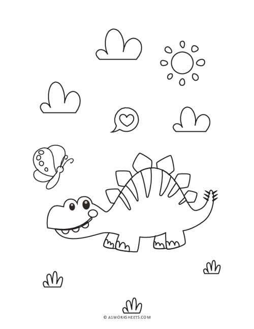 Dinosaur Coloring Sheets