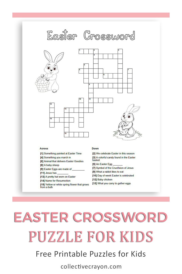 Easter Crossword Puzzle For Kids