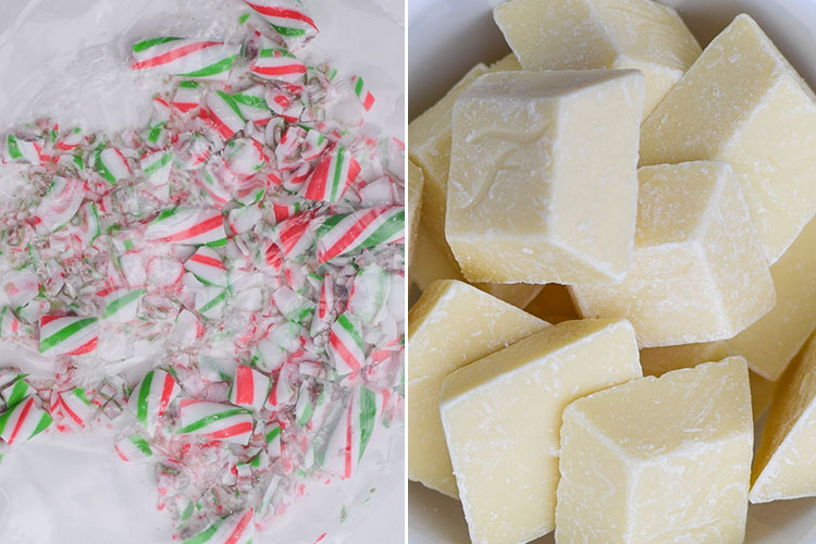 Crushed Candy Cane and White Chocolate