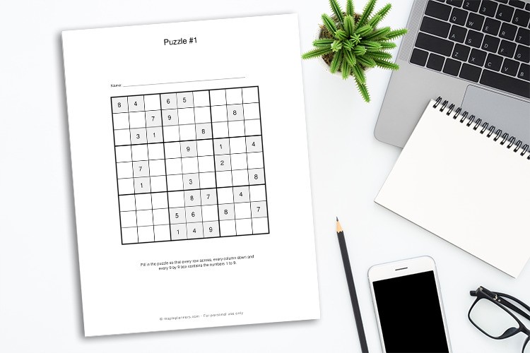 Printable Sudoku Puzzles for Kids