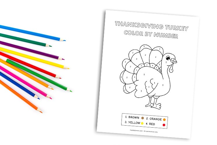 Thanksgiving Color by Number