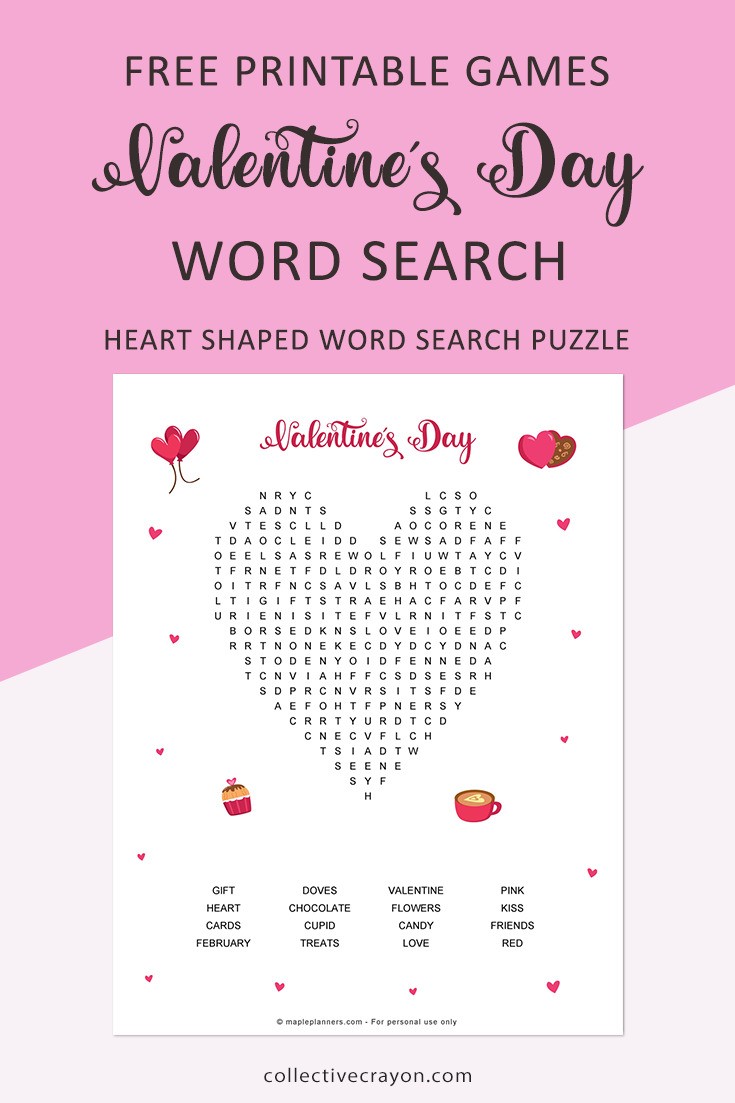 Free Printable Valentine's Day Word Search