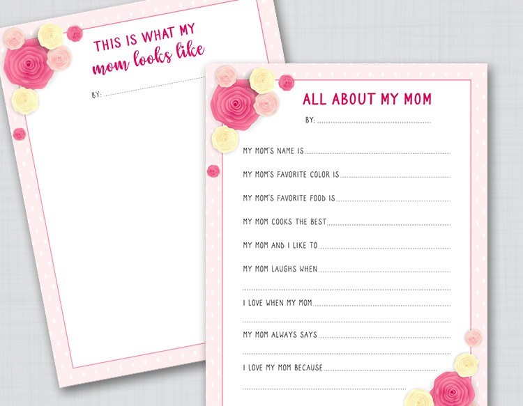 All about my mom and grandma printable