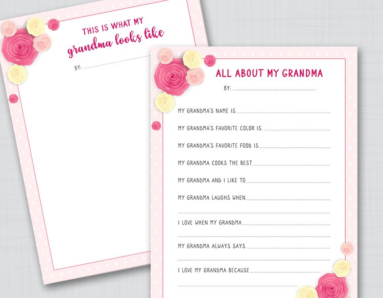 All about my grandma printable