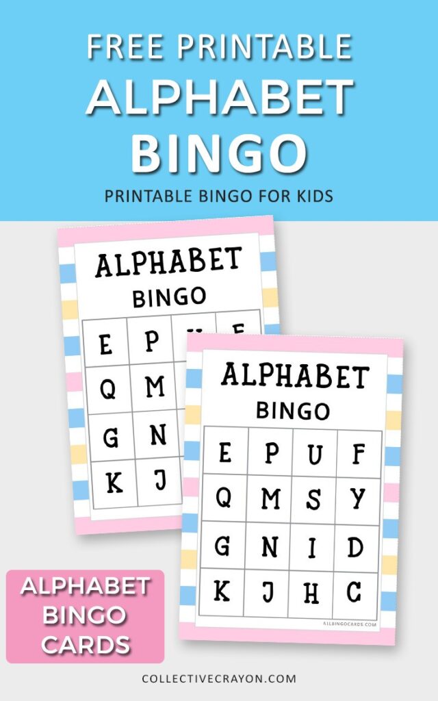 Free Printable Alphabet Bingo Game for Kids