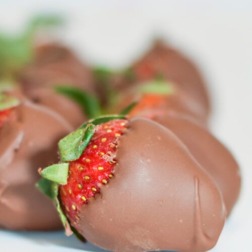 Juicy Strawberry with Melted Chocolate