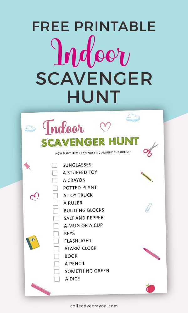 Free Printable Indoor Scavenger Hunt Games