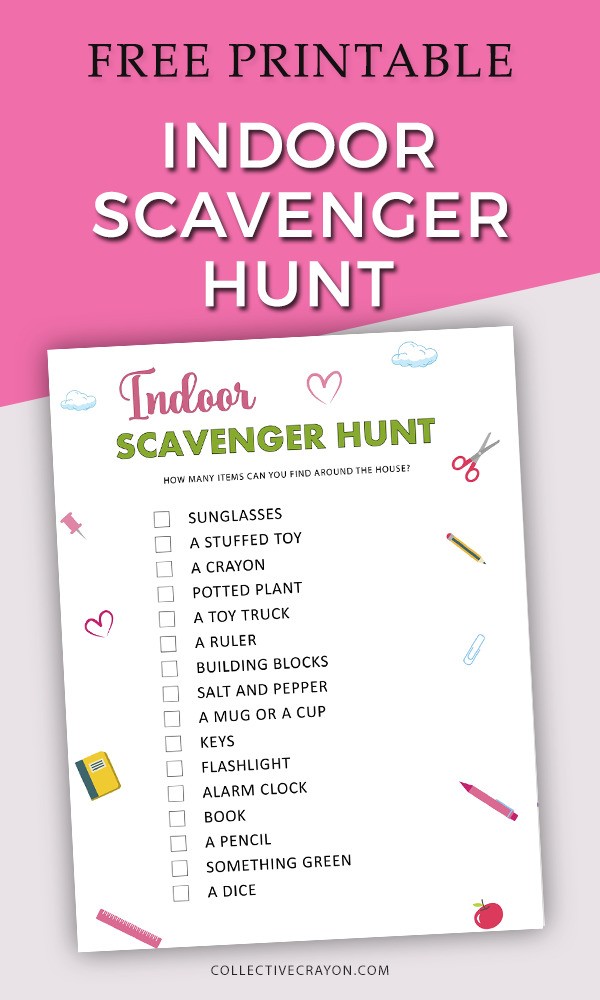 Indoor Scavenger Hunt Free Printables