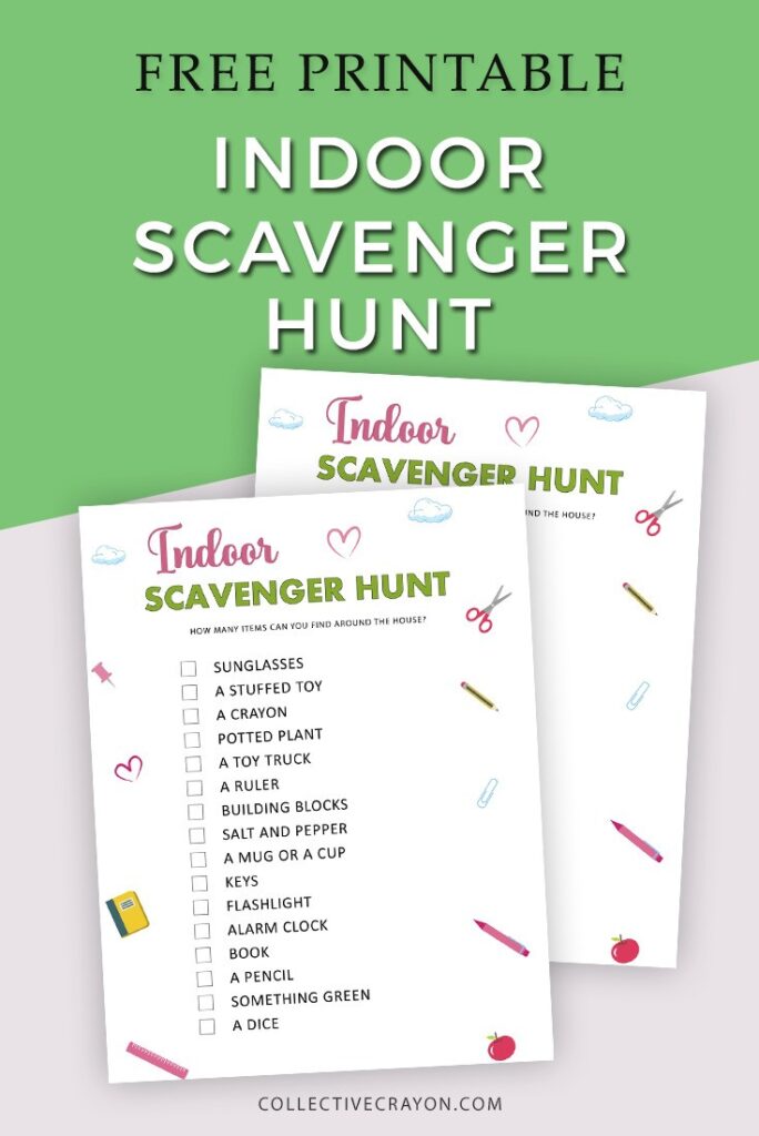 Free Printable Indoor Scavenger Hunt for Kids