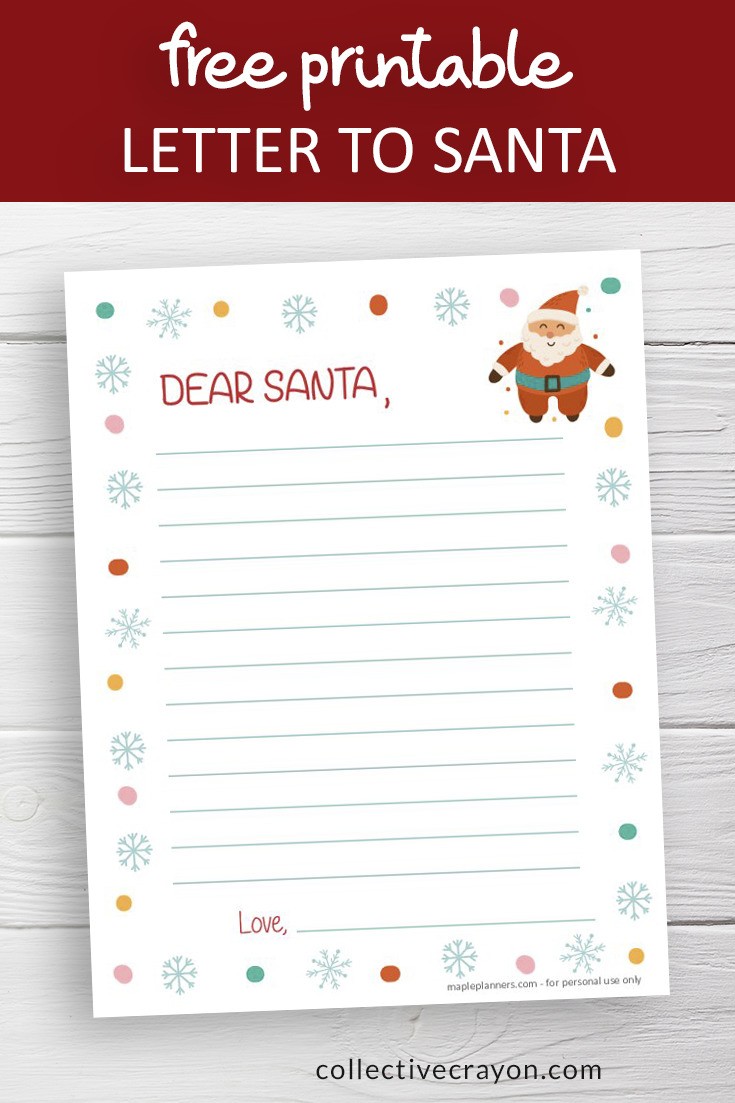 Free Printable Letter to Santa Templates