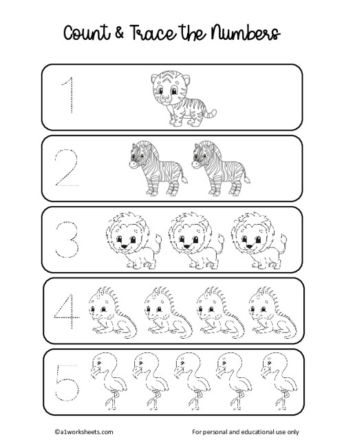 Count and Trace Worksheets