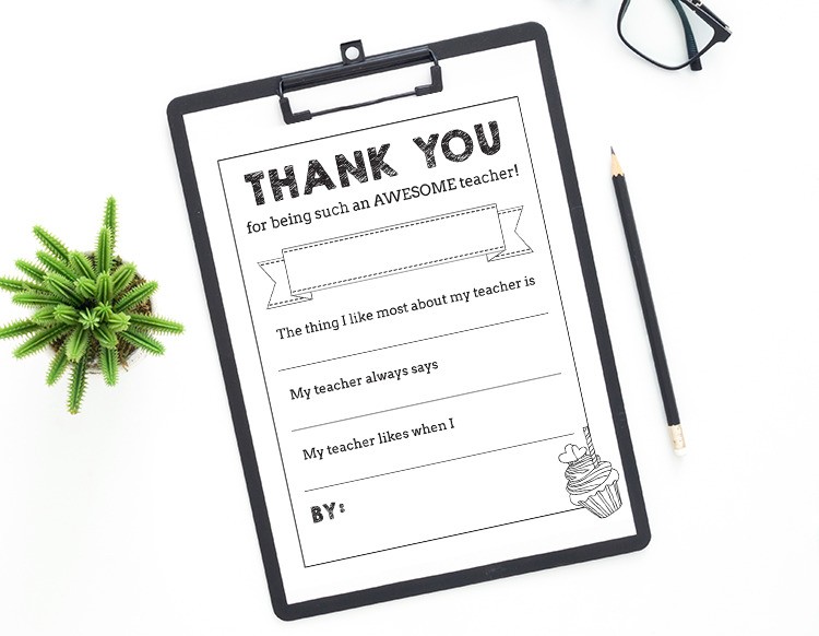 eacher Appreciation Thank You Free Printable