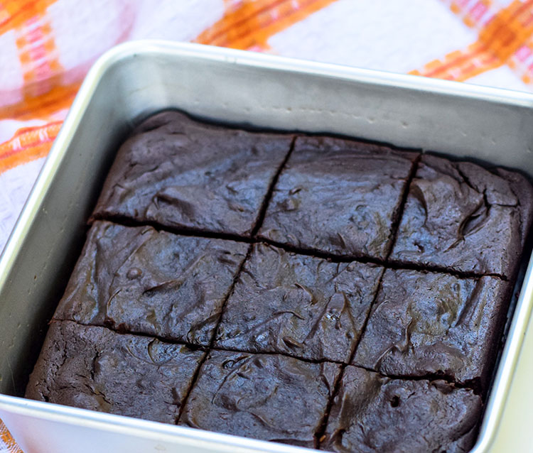 Bake and enjoy the fudgy brownies