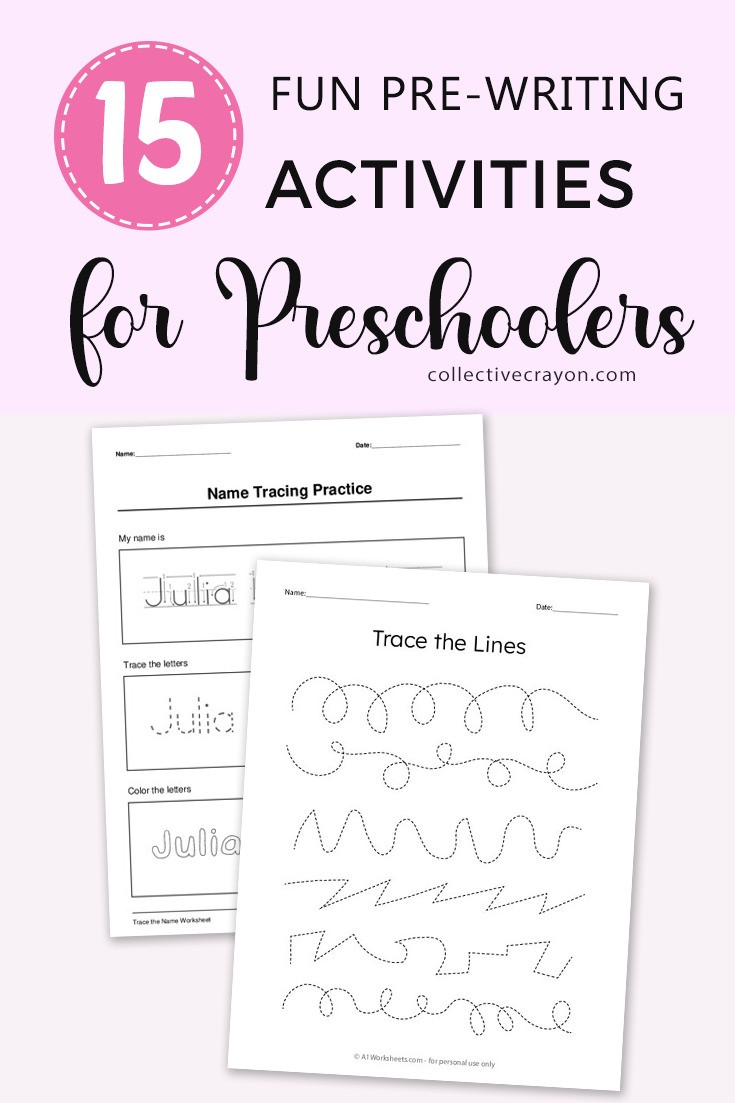 lovely pre-writing activity for preschool students