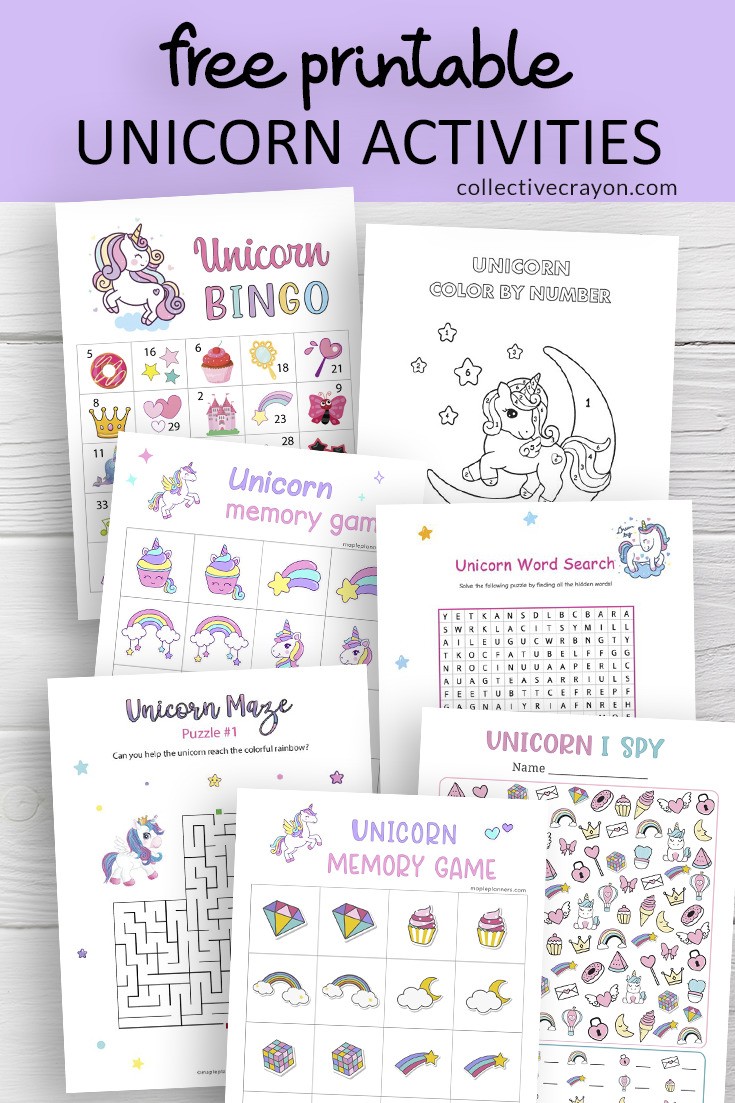 unicorn word search printable