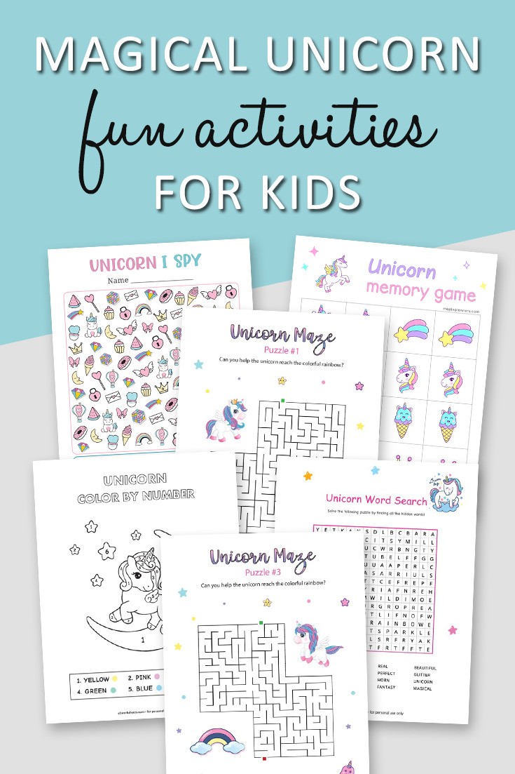 Unicorn Word Search Puzzles