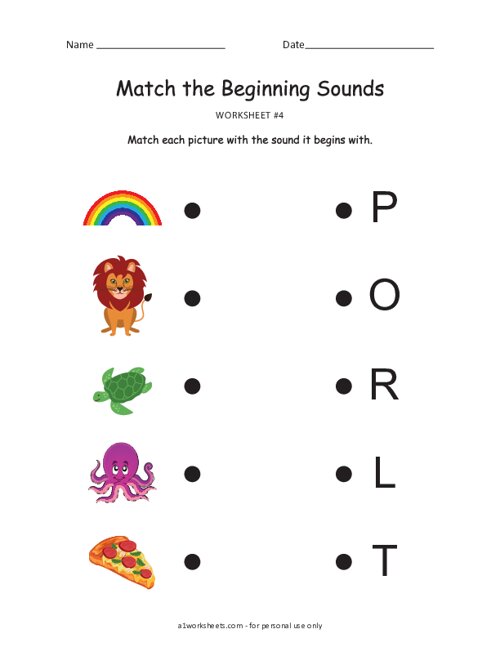 Letter Recognition Worksheet