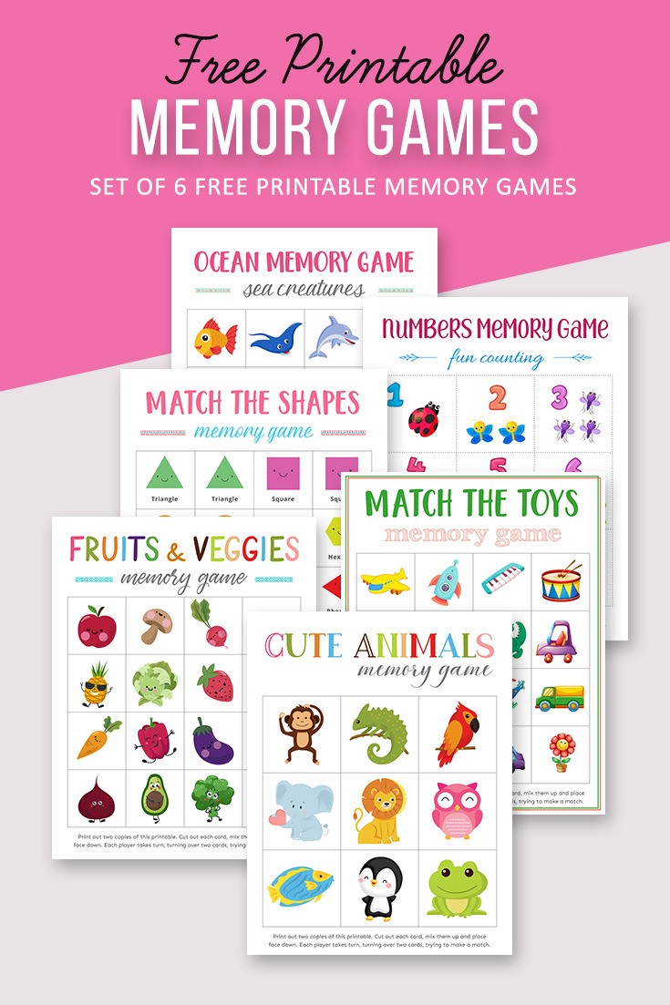 Free Printable Match the Shapes Memory Games for Kids