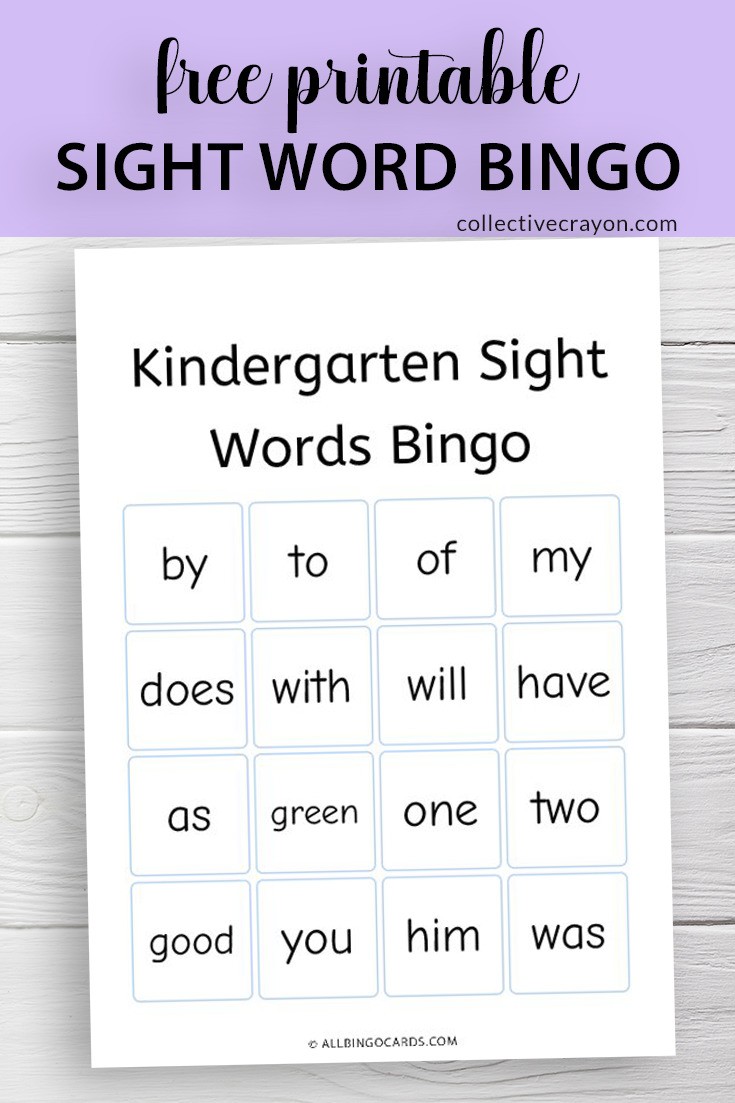 Make Your Own Sight Word Bingo