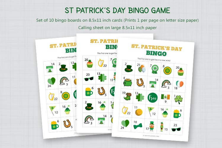 St. Patrick's Day Bingo Game