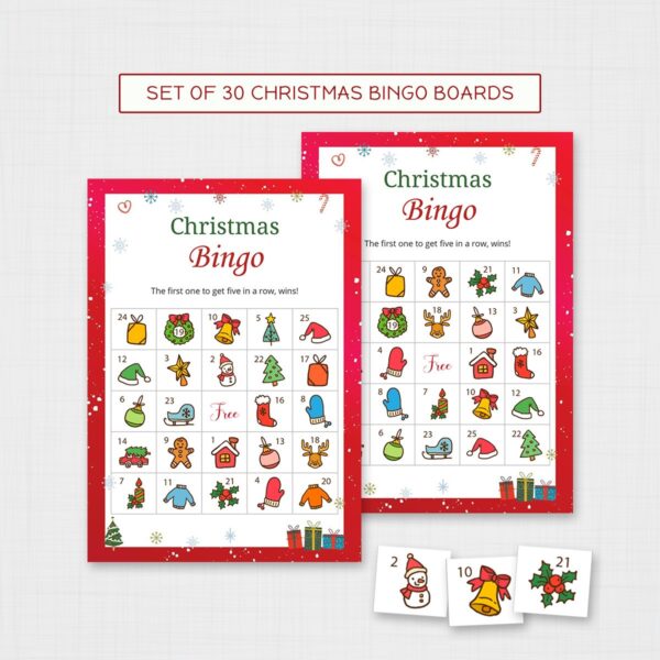 Printable Christmas Bingo Cards